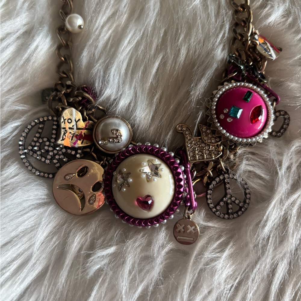 Betsey Johnson Harlem Shuffle Emoji Necklace